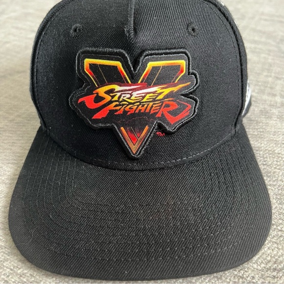 Capcom Street Fighter V Ryu KO Men’s Black Fighting Video Game SnapBack Hat - Picture 2 of 8